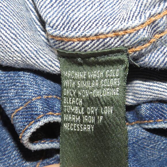 Lauren Jeans Co. Ralph Lauren Medium Wash Denim Button Front Jean Jacket - Picture 8 of 8